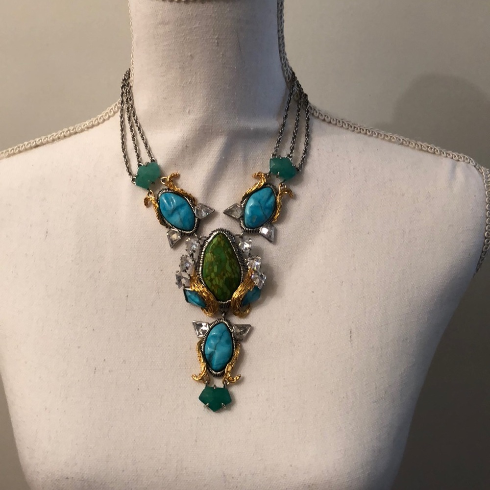 Alexis Bittar Natural Stone statement necklace
